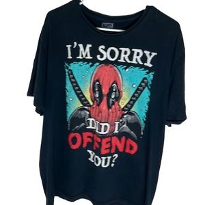 Marvel Deadpool I’m Sorry Did I Offend You Short Sleeve Tee Size 2XL